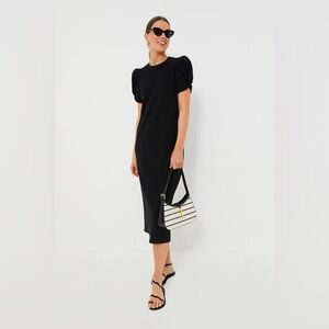 Tuckernuck - Pomander Place - Black Short Sleeve Vesty Midi Dress